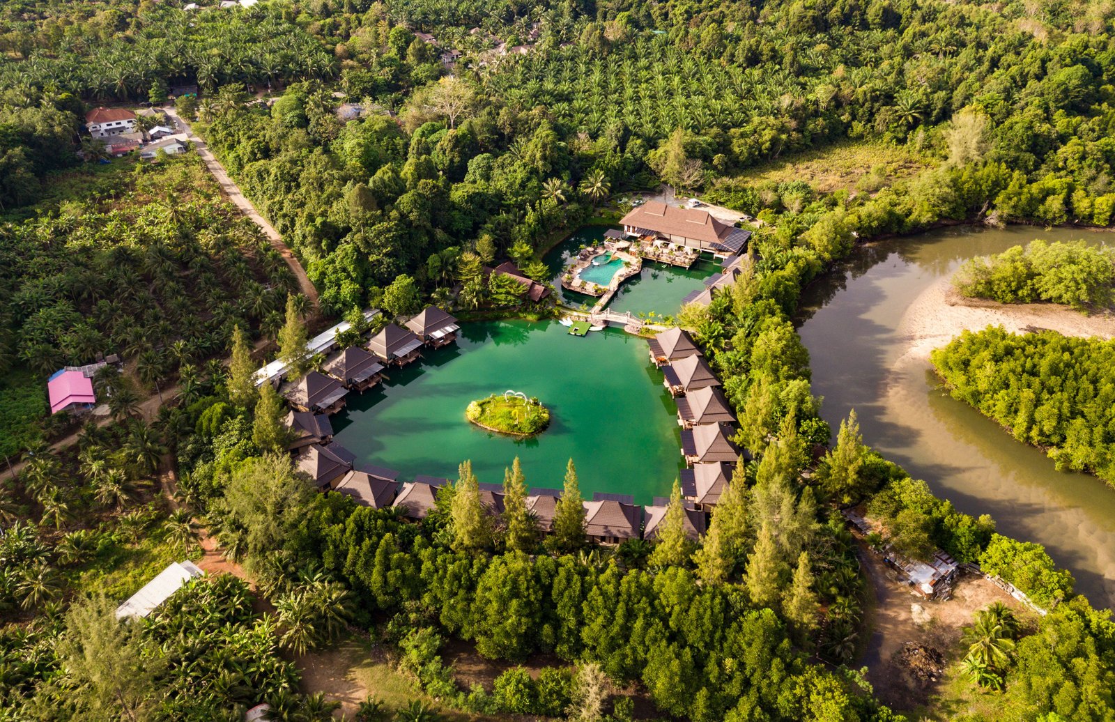 Thailand villa aerial