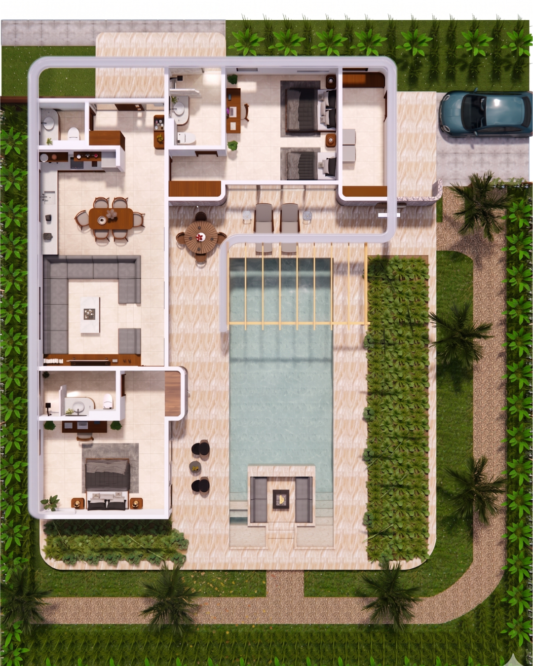 Kilima Villas Type B Floor Plan
